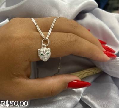 Colar Tigresa Feminino Prata 925