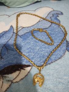 Cordo E Pulseira De Moeda Antiga