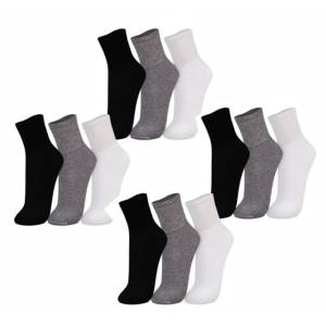 Kit 12 Pares De Meias 100% Algodo