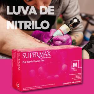 Luvas De Nitrilo Supermax Pink