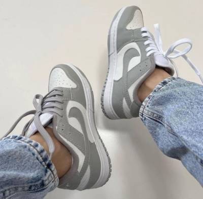 Nike Dunk Low Branco Cinza
