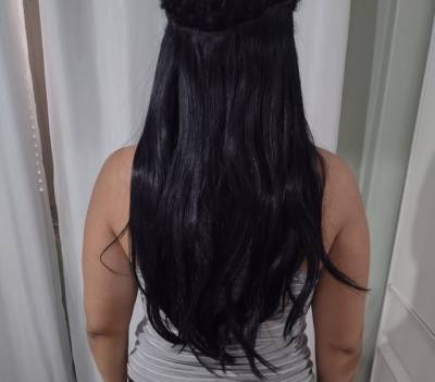 Cabelo Humano Preto No Tic Tac