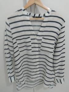 Camisa De Linho Listrada - Zara br  br - Original