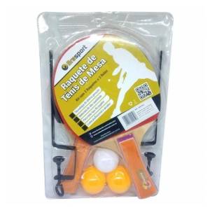 Kit De Ping Pong Completo Com 2 Raquetes, 3 Bloas