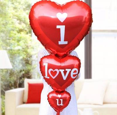 Balo Metalizado I Love U 100x50cm C40433
