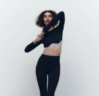 Cropped Strass Zara