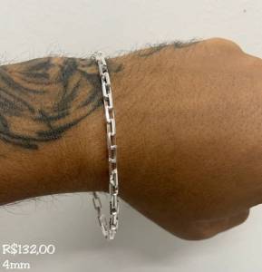 Pulseira Cartier 4mm (prata Italiana 925)