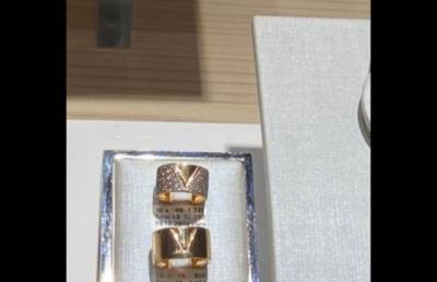 Anel Vivara Ouro Rose E Diamantes