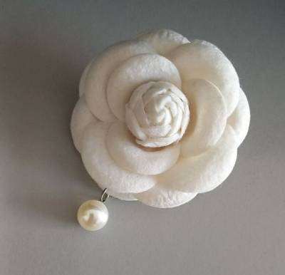 Broche De Flor Camlia Estilo Chanel (novo)