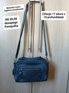 Bolsa Couro Legtimo Envelhecido