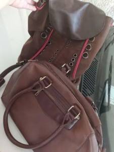 Bolsa E Mochila Marrom Usada R$70 As Duas Juntas, Como Algumas Avarias