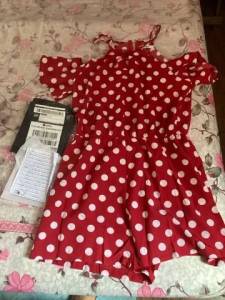 Macaquinho Feminino Malha Crepe Curto Poa Bolinha