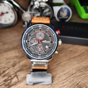 Relgio Curren Pulseira De Couro Masculino