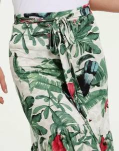 Saia Midi Estampa Tropical Marisa - Veste M E G