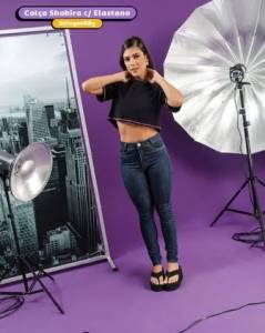 Cala Shakira Dark Blue Cala Feminina Jeans Com Elastano