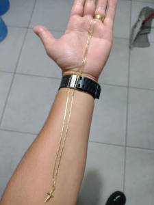 Corrente Piastrini Em Ouro 18k