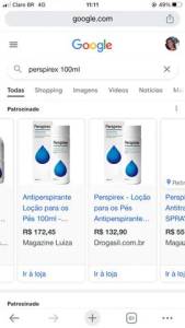 Perspirex Novo 200ml Usado Uma Vez