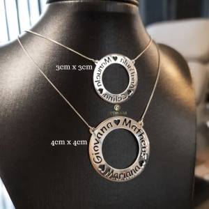 Colar Mandala Personalizado - Prata 950