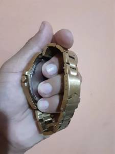 Relgio Masculino Analgico Dourado Seculus br  br 