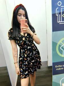 Vestido Florido Manga Bufante Cea