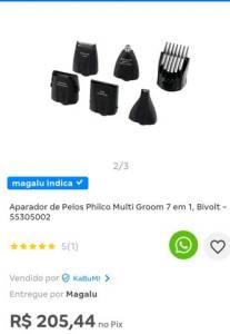 Aparador De Pelos Philco 7 Em 1
