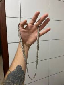 Prata 10mm Elo Duplo 70cm