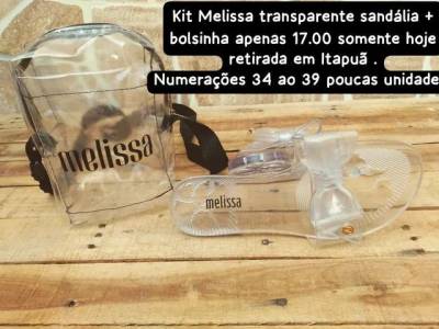 Para Vender Hj Kit Melissa  ,bolsinha E Sandlia  Poucas Numeraes 18 Reais