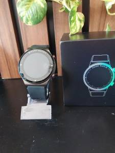 Kumi Smart Gt5 Preto Caixa De Ao Pulseira Silicone