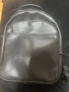 Mochila Montblanc Nova Original Couro Genuno Garantia