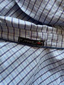 Camisa Manga Longa Xadrez Azul - Tamanho P