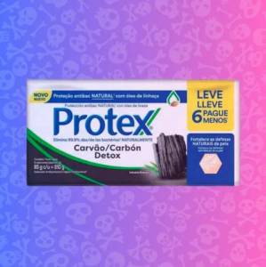 Kit C/6 Sabonetes Protex Carvo Detox