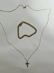 Corrente E Pulseira De Ouro 18k