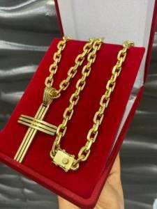 Cordo Crtier Todo Em Ouro 18k
