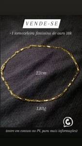 Tornozeleira De Ouro 18k