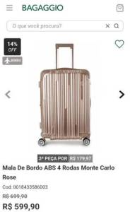 Mala De Bordo Rose Da Bagaggio!