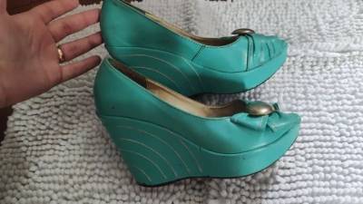 Sapato Anabella - Verde gua Com Tacha