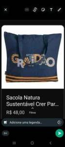 Sacola Tecido Sustentvel Natura