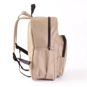 Mochila Escolar Faculdade Reforada Estilo Bege