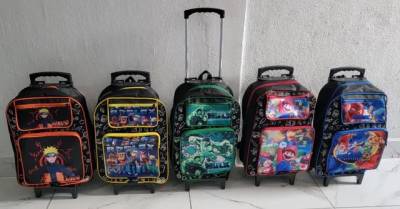 Mochila Infantil Grande Com Rodinhas Nova De Fabrica Zerada Nunca Usada