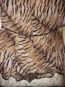 Saia Seda Pura Bobo Midi Animal Print Tam 42