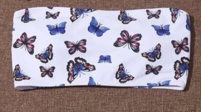 Biquni Branco Borboleta Zaful