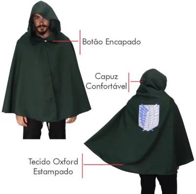 Capa Attack On Titan Anime Cosplay