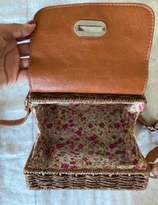 Bolsa De Praia Marrom Com Capa De Couro Ala Ajustvel