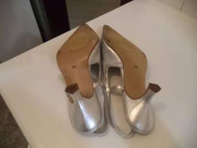 Sandlia Lindssima Red Shoes - Prata - 36 - Somente Wats