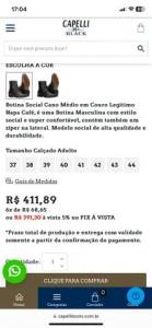 Botina Social Cano Mdio Em Couro