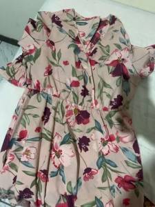 Vestido Com Manga Florido