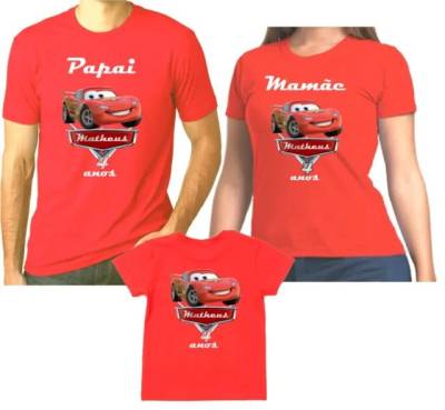 Kit Camiseta Personalizada Carros