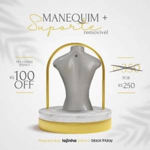 Manequim Feminino Bege + Base Suporte