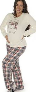 Pijama  Manga Longa Cala  100% Algodo