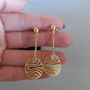 Brinco Folheado A Ouro 18k